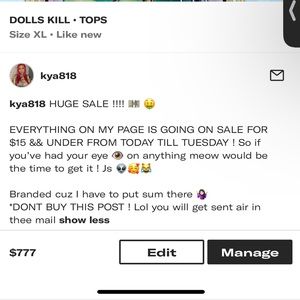 HUGE SALE !!!! ENDING TOMORROW !